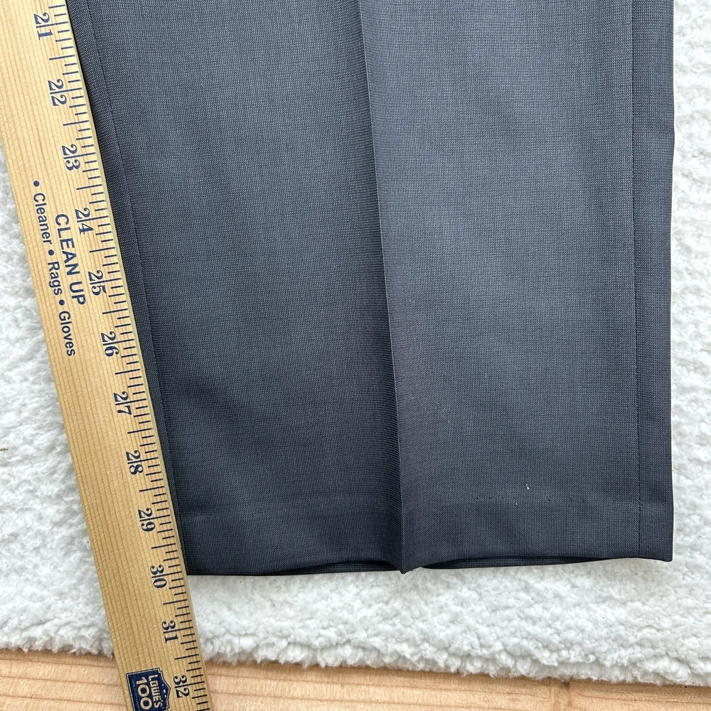 Haggar Pants Mens 38x30 Tic Weave Classic Fit Dress Slacks Navy Blue HY70268